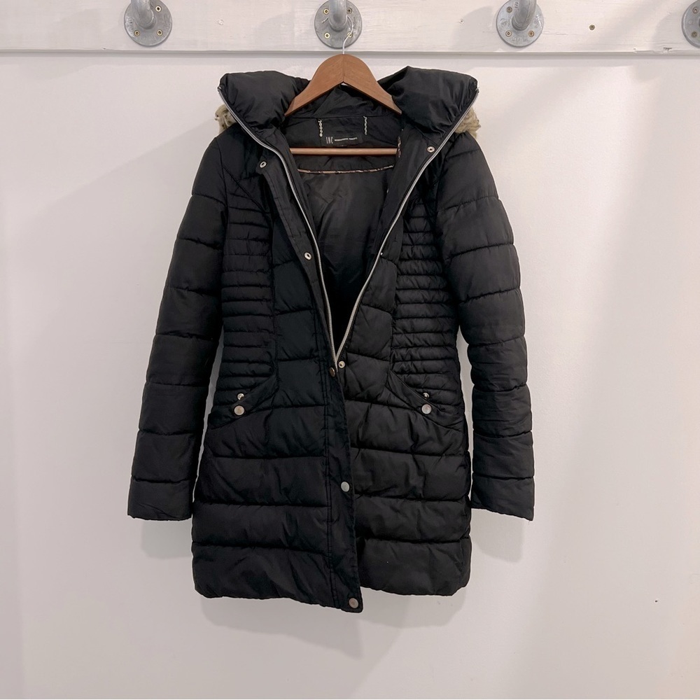 BLACK long puffer winter coat